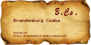 Brandenburg Csaba névjegykártya